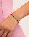 Pulsera Crystals Rainbow Acero Baño Oro
