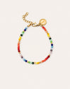 Pulsera Crystals Rainbow Acero Baño Oro