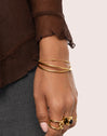 Triple Dots Armband van Staal met Goudlaag