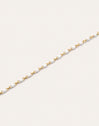 Pulsera Dots Enamel Blanco Acero Baño Oro