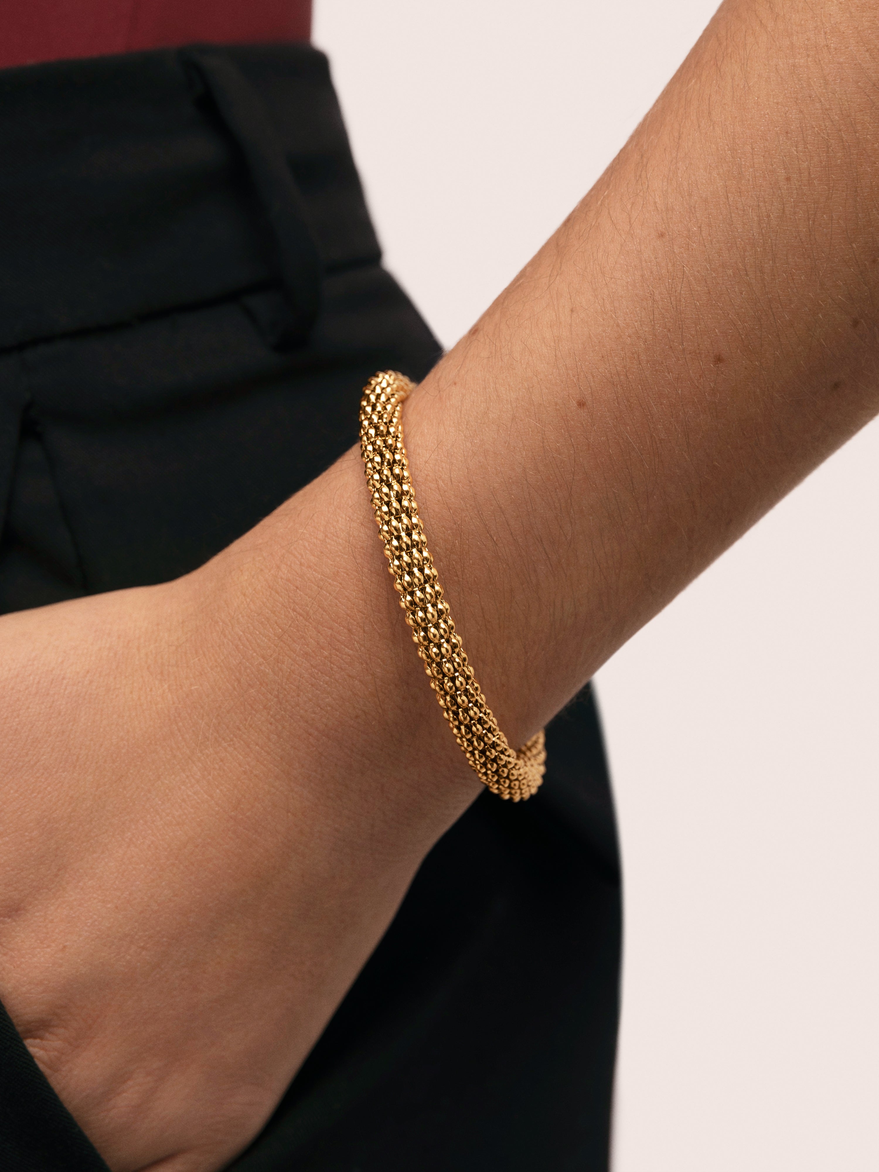 Disco Stainless Steel Gold Bracelet