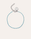 Pulseira Dots Turquoise Enamel Aço