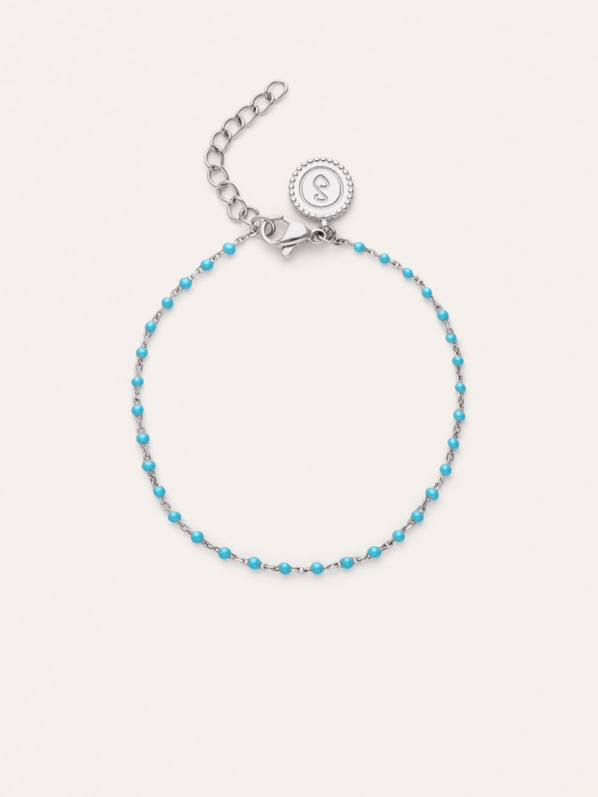 Pulseira Dots Turquoise Enamel Aço