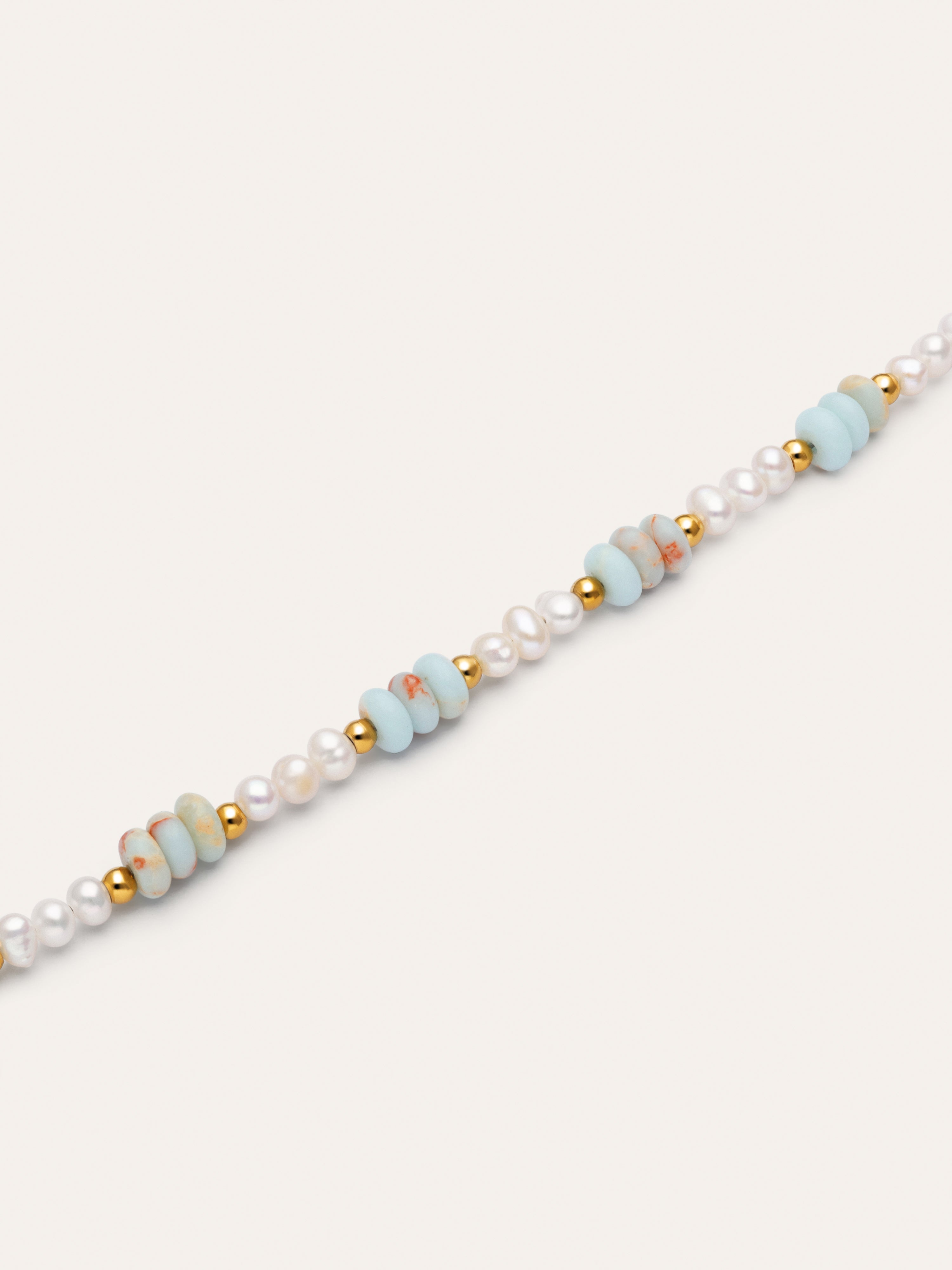 Daylight Pearls Stainless Steel Gold Bracelet
