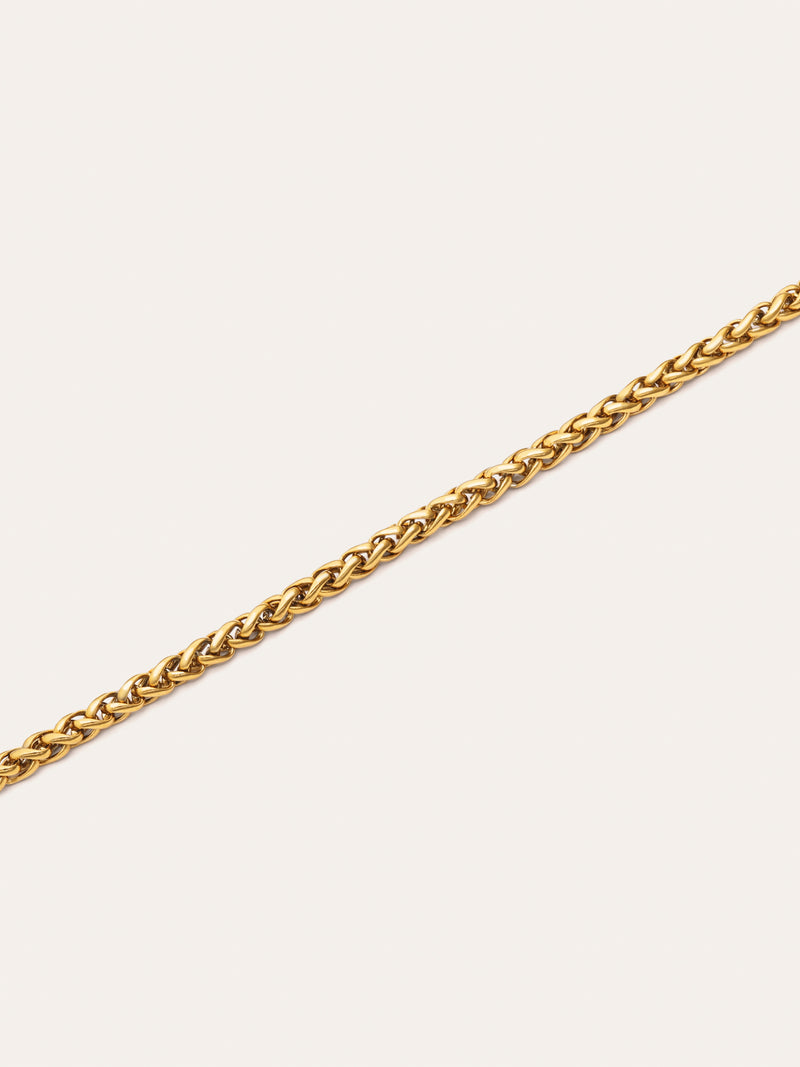 Pulsera Fine Disco Acero Baño Oro