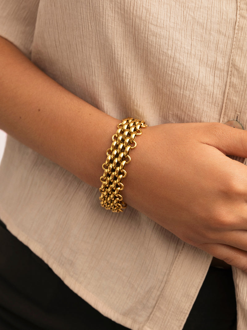 Galea Armband Edelstahl, vergoldet
