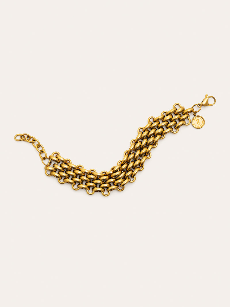 Galea Armband Edelstahl, vergoldet