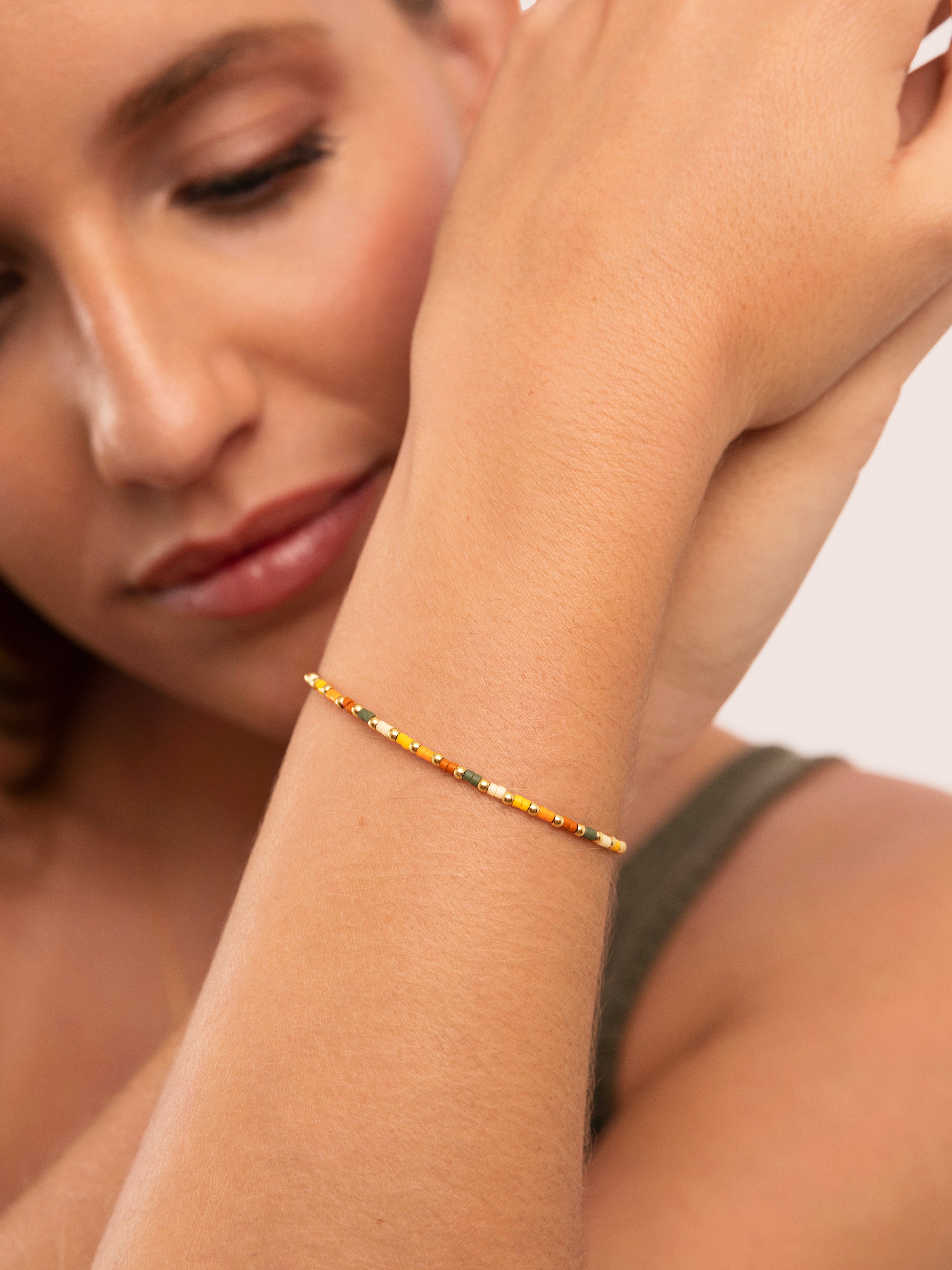 Harvest Colors Stainless Steel Gold Bracelet