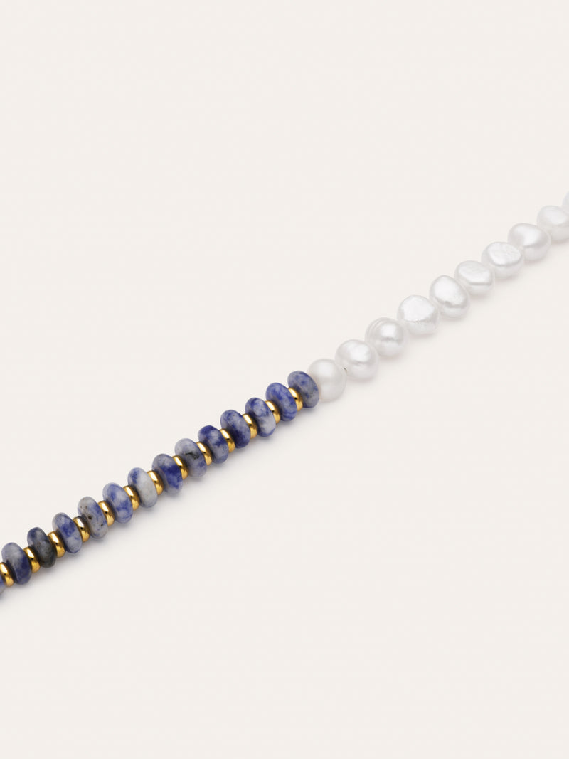 Bracelet Indigo Pearl Acier Plaqué Or