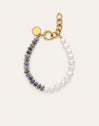 Bracelet Indigo Pearl Acier Plaqué Or