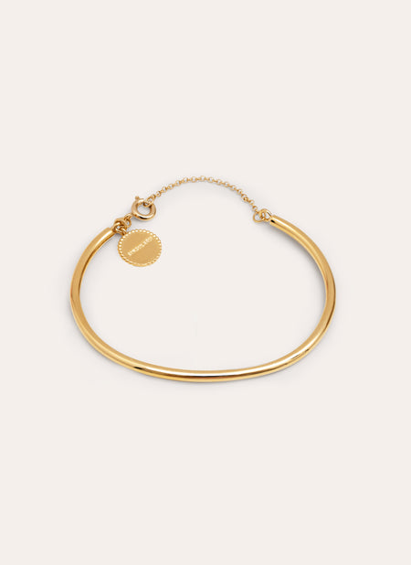 Line Chain Stainless Steel Gold Bracelet 