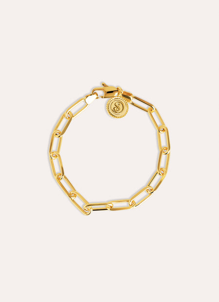 Pulsera Link Acero Baño Oro