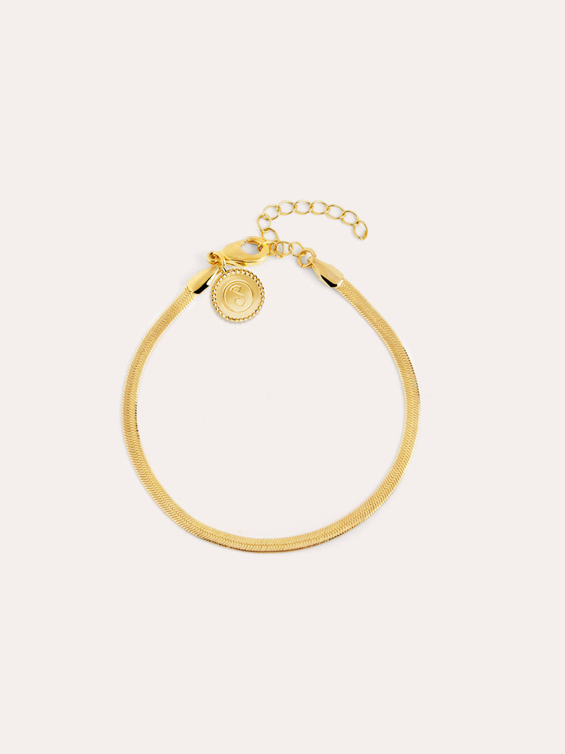 Bracelet Lisse S Acero Baño Oro