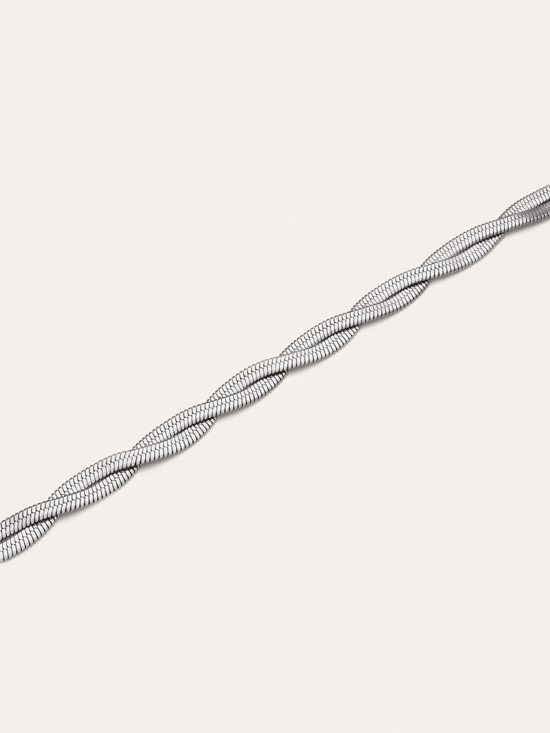 Bracciale Doppio Lisse Twister Acciaio