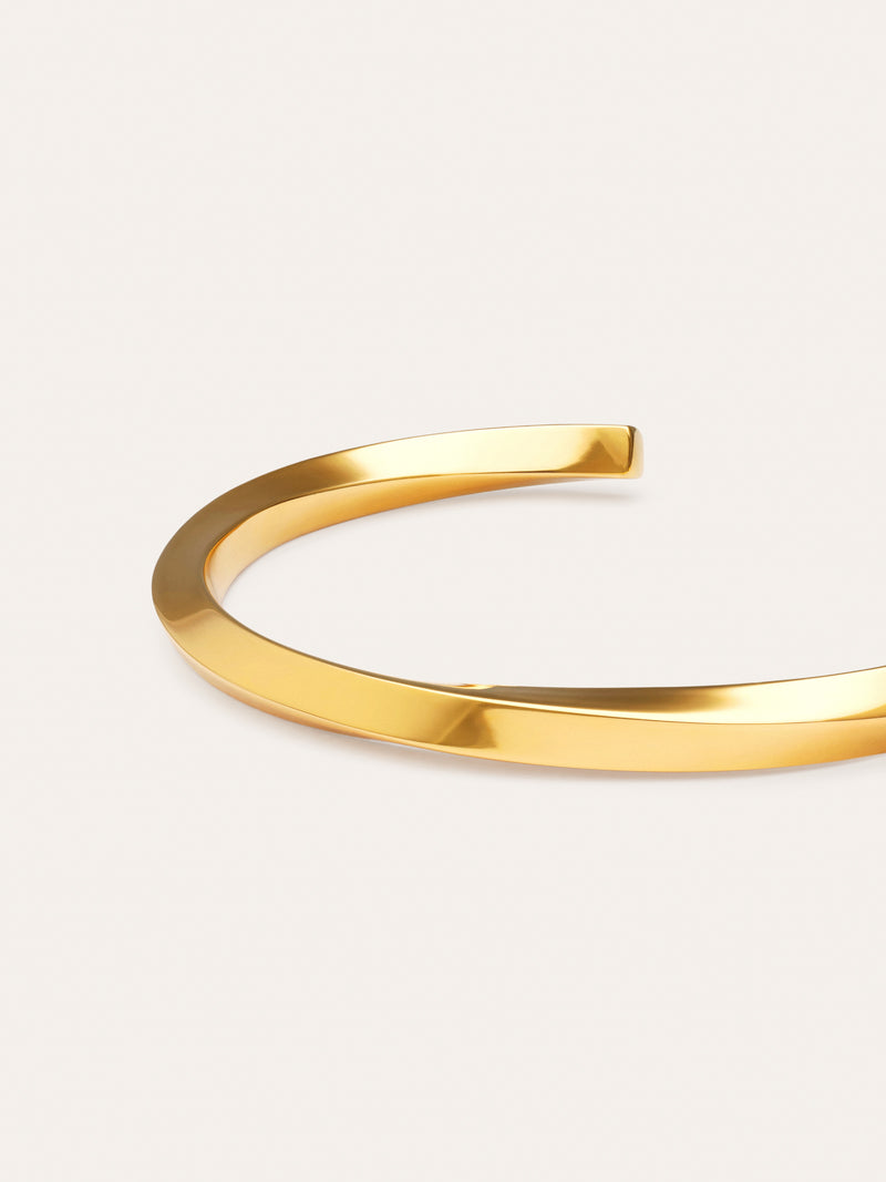 Brazalete Lizze Acero Baño Oro