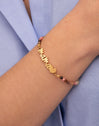 Mama Heart Tourmaline Stainless Steel Bracelet