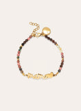 Bracelet Maman Heart Tourmaline Acier Plaqué Or