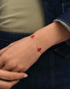 Pulsera Mariquita Baño Oro