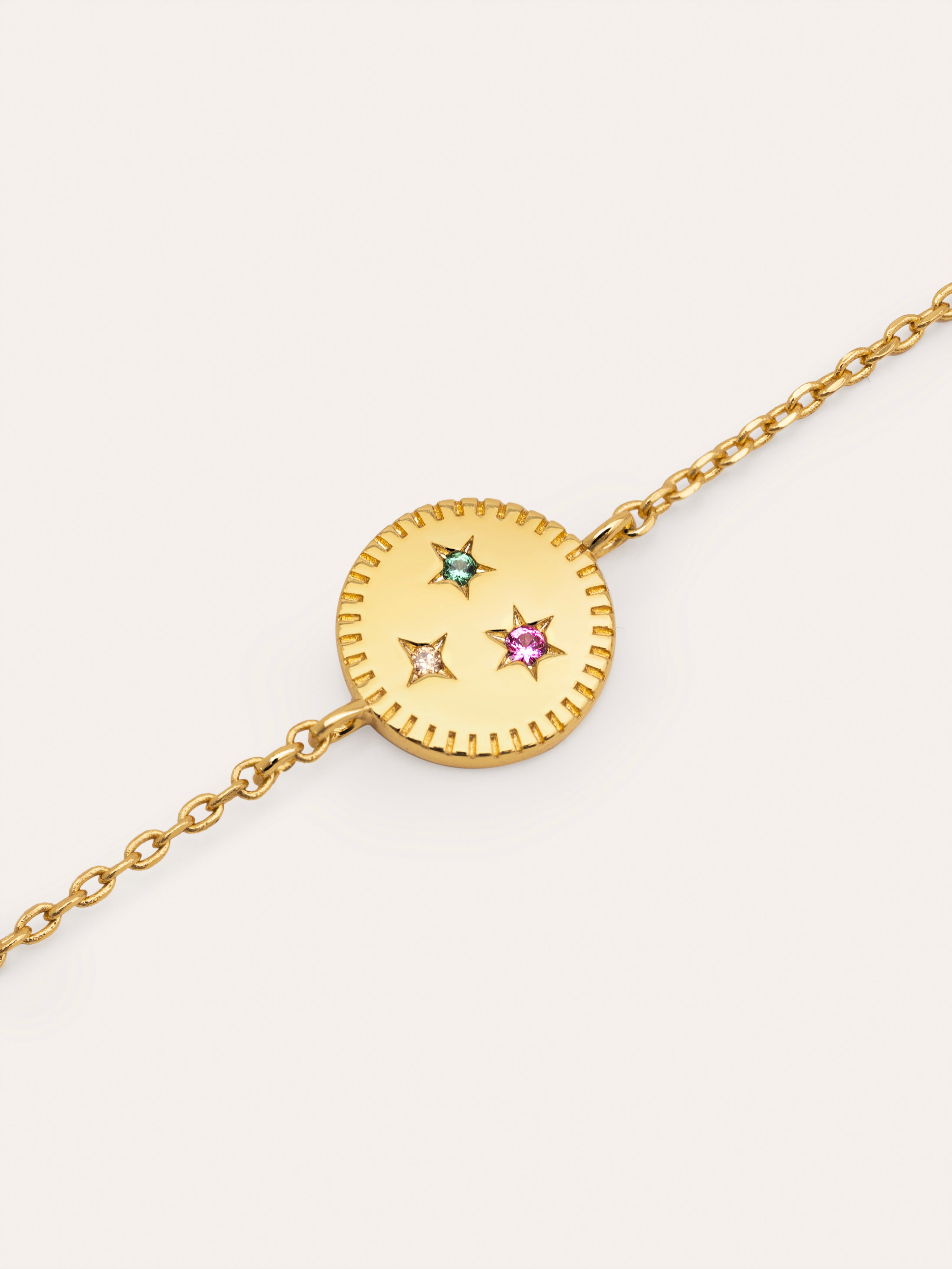 Pulsera Medallion Spark Color Baño Oro