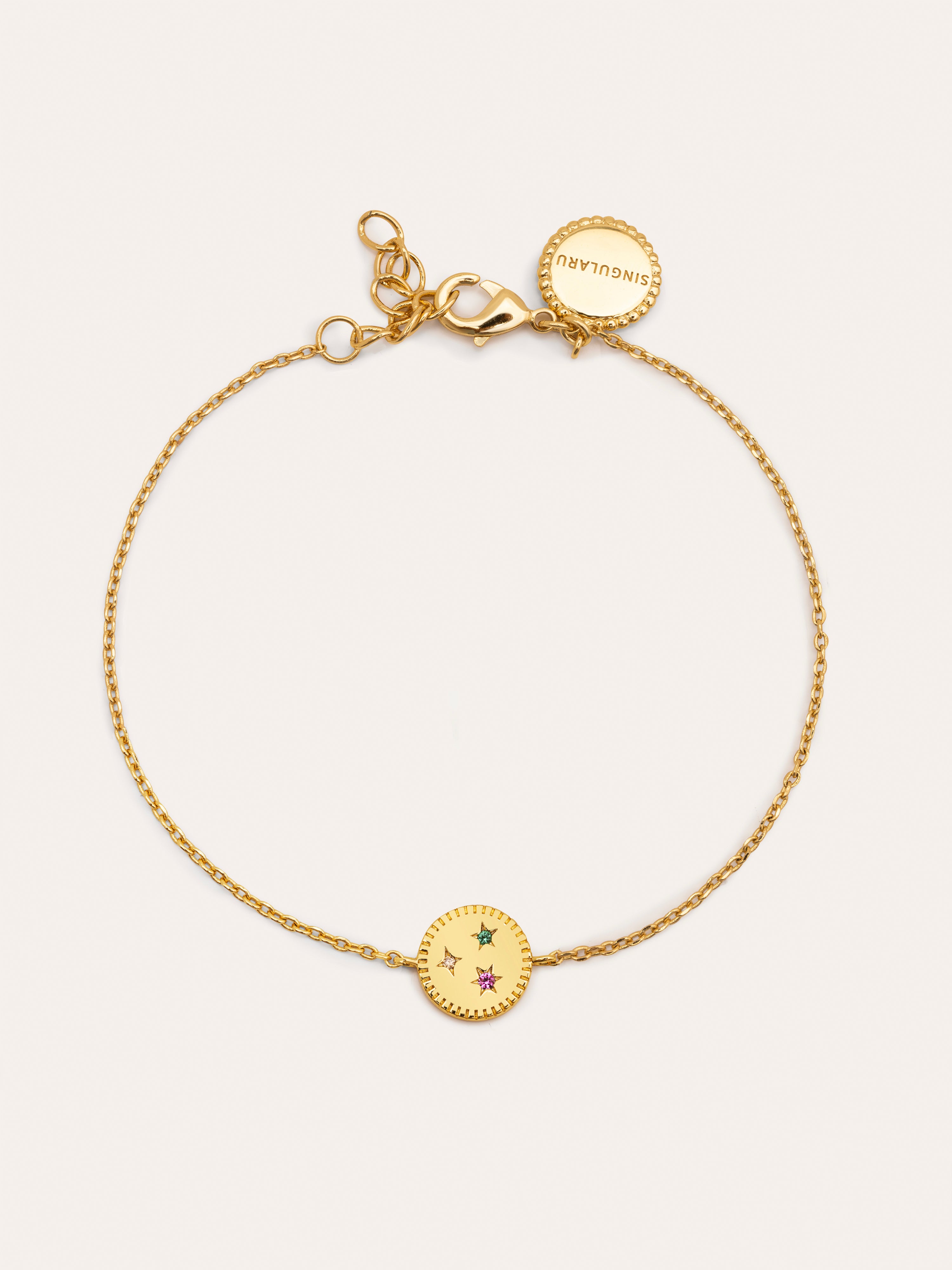 Pulsera Medallion Spark Color Baño Oro