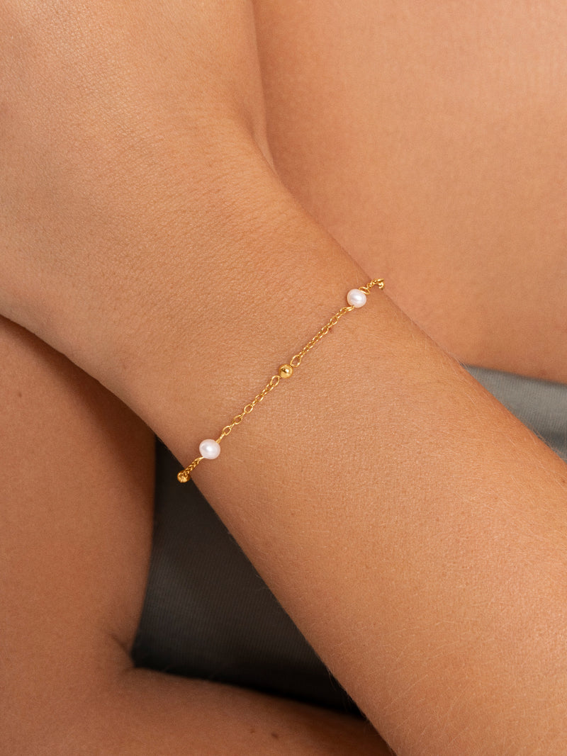 Bracciale Bahia Pearls Acciaio placcato oro