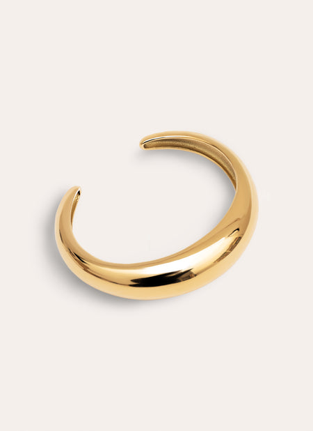 Brazalete Moon Acero Baño Oro