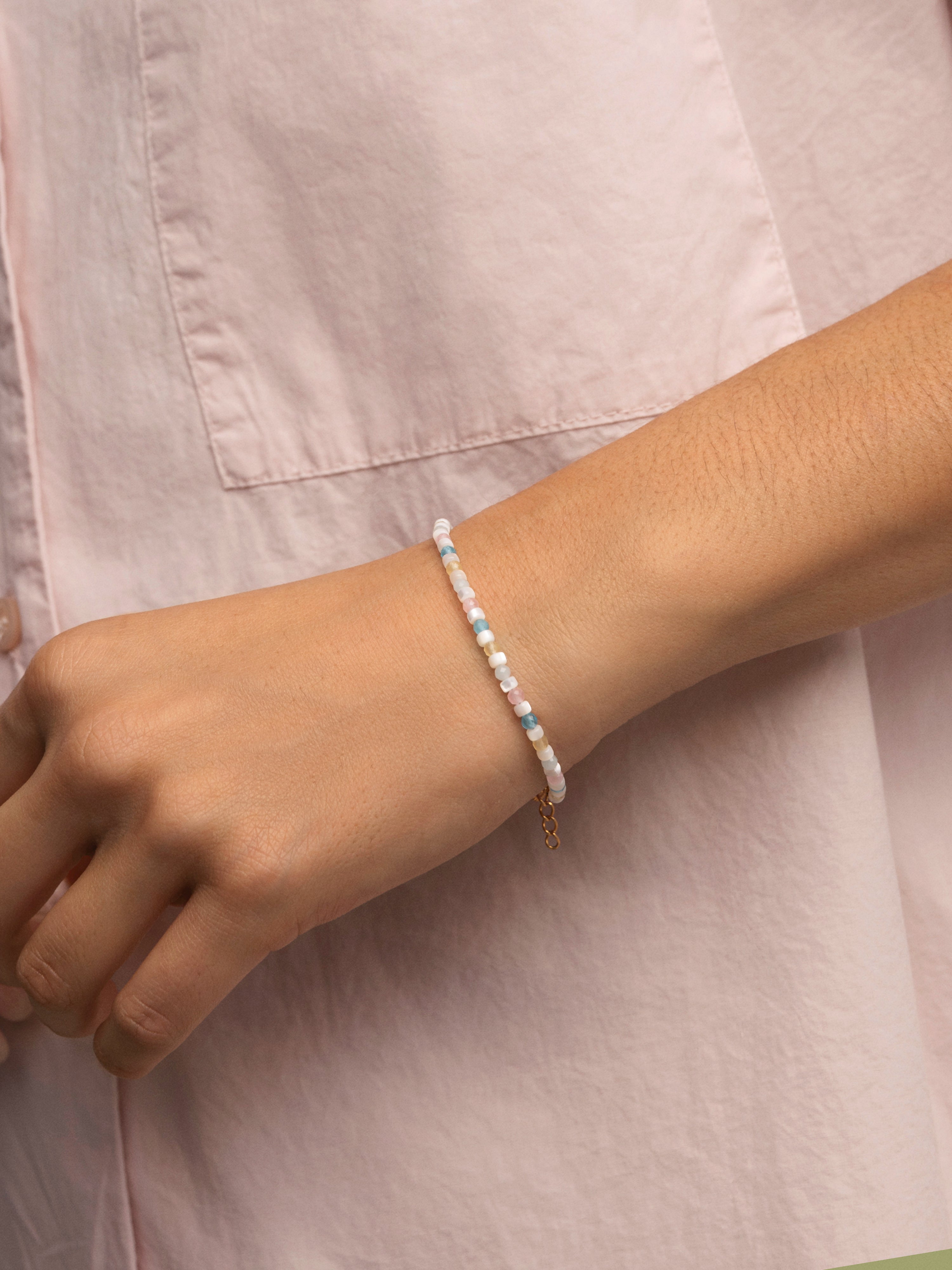 Pulsera Nacary Acero Baño Oro