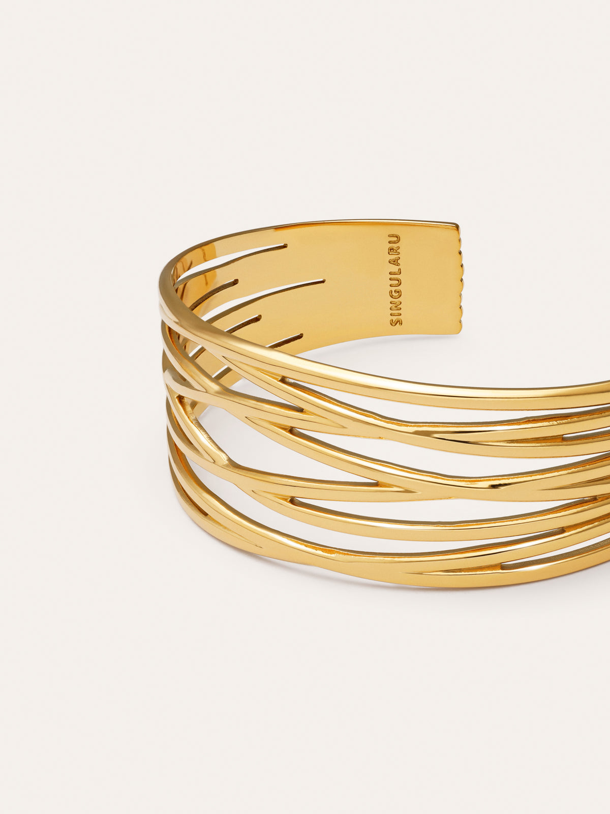 Imagen detalle de Odyssey Cuff Bracelet Gold-Plated Steel