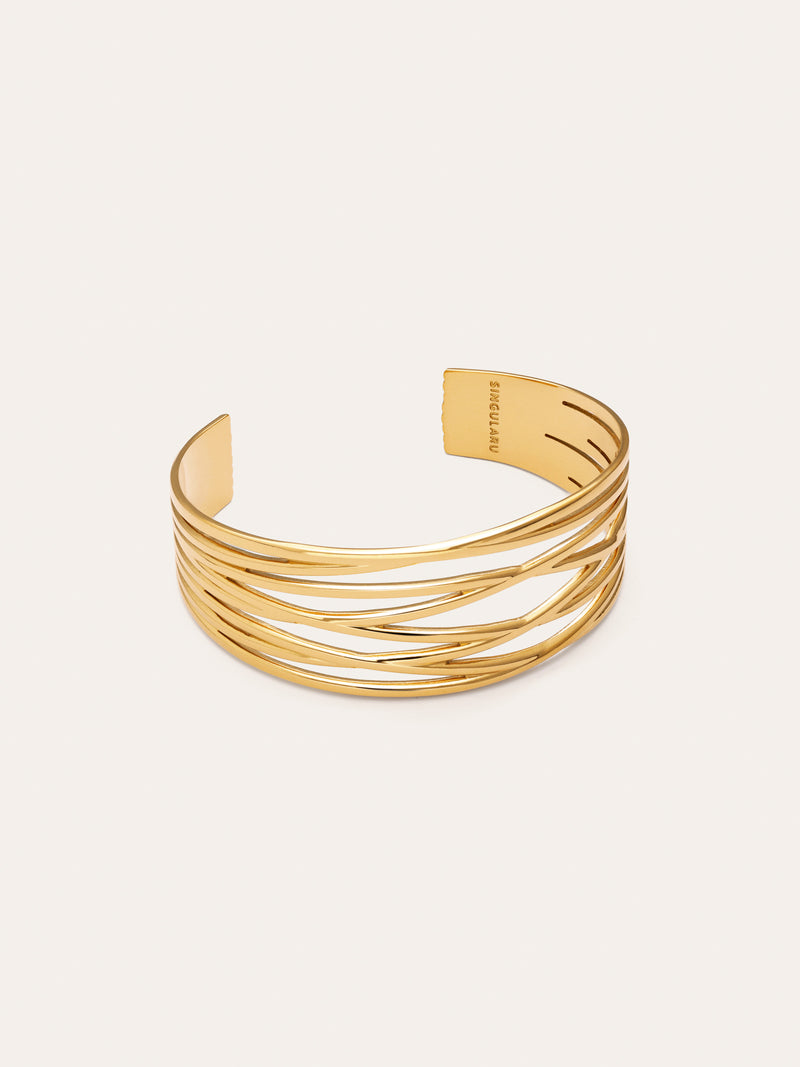 Odyssey Cuff Bracelet Gold-Plated Steel