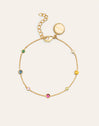 Pulsera Orbit Multicolor Baño Oro