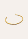 Brazalete Organic River Acero Baño Oro