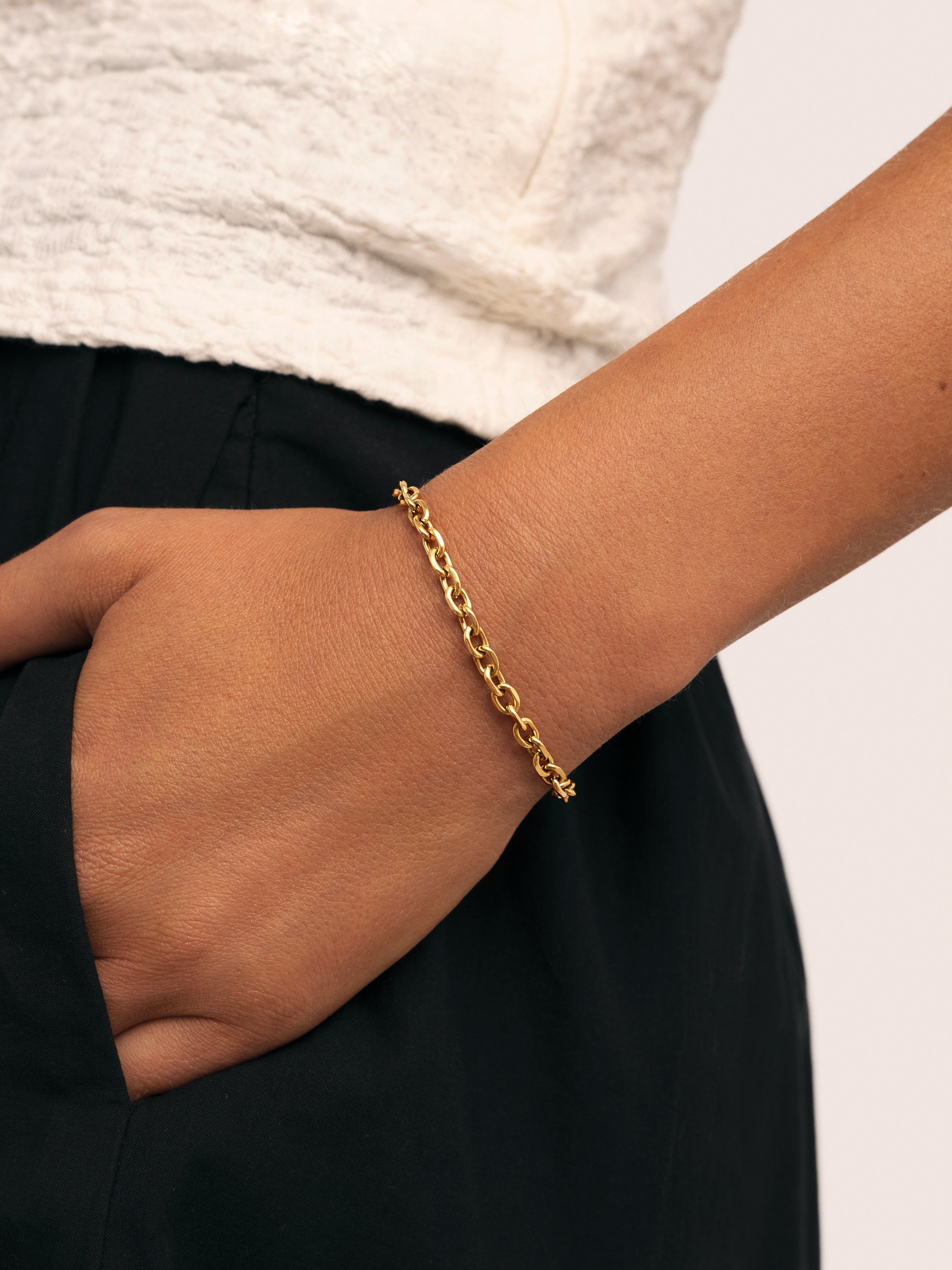 Pulsera Orla Rope Acero Baño Oro