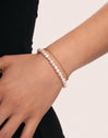 Pearl Chain Stainless Steel Gold Bracelet 