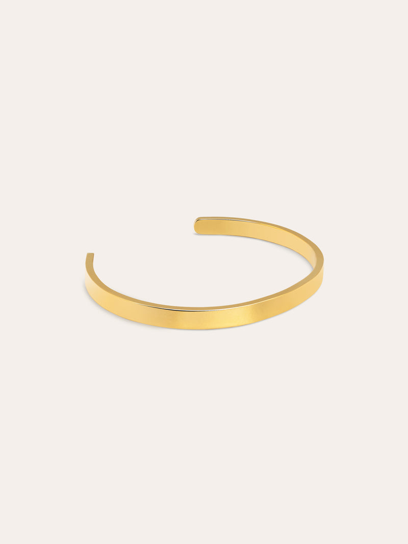 Bracelete Plate Aço Banho de Ouro