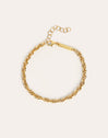 Pulsera Rope Chain Plata Baño Oro