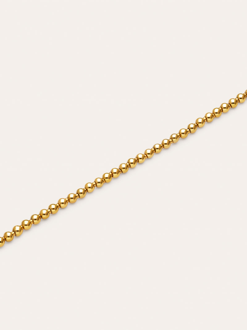 Bracelet chapelet acier plaqué or