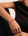 Rosé Stones Stainless Steel Gold Bracelet