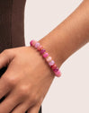 Rosé Stones Stainless Steel Gold Bracelet
