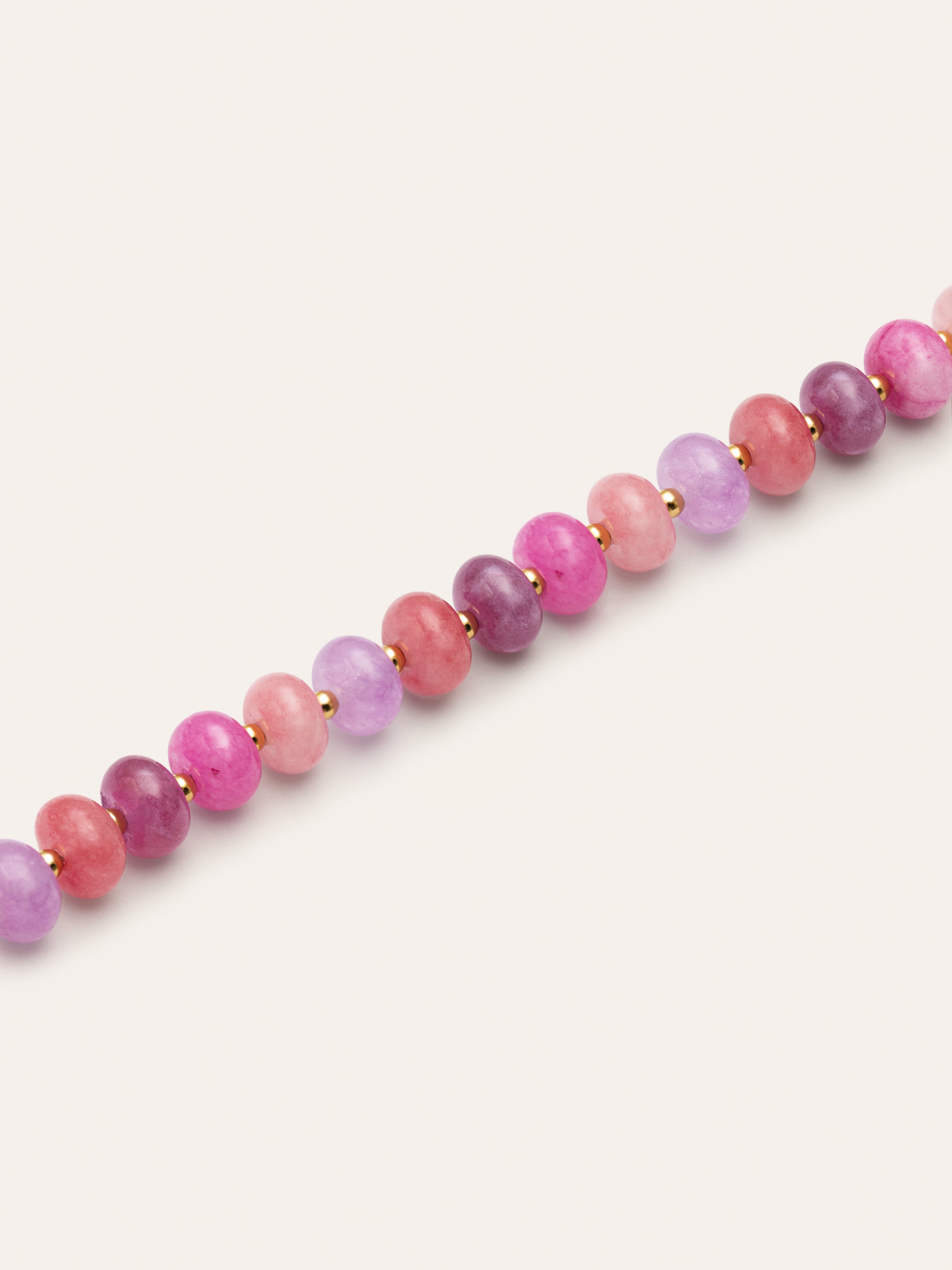 Rosé Stones Stainless Steel Gold Bracelet
