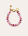 Rosé Stones Stainless Steel Gold Bracelet