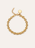 Sierpe-Armband aus Stahl mit Goldplattierung