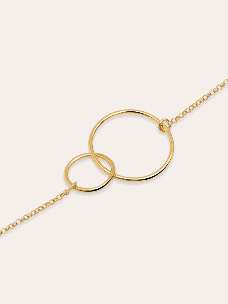Sister Armband Silber, vergoldet