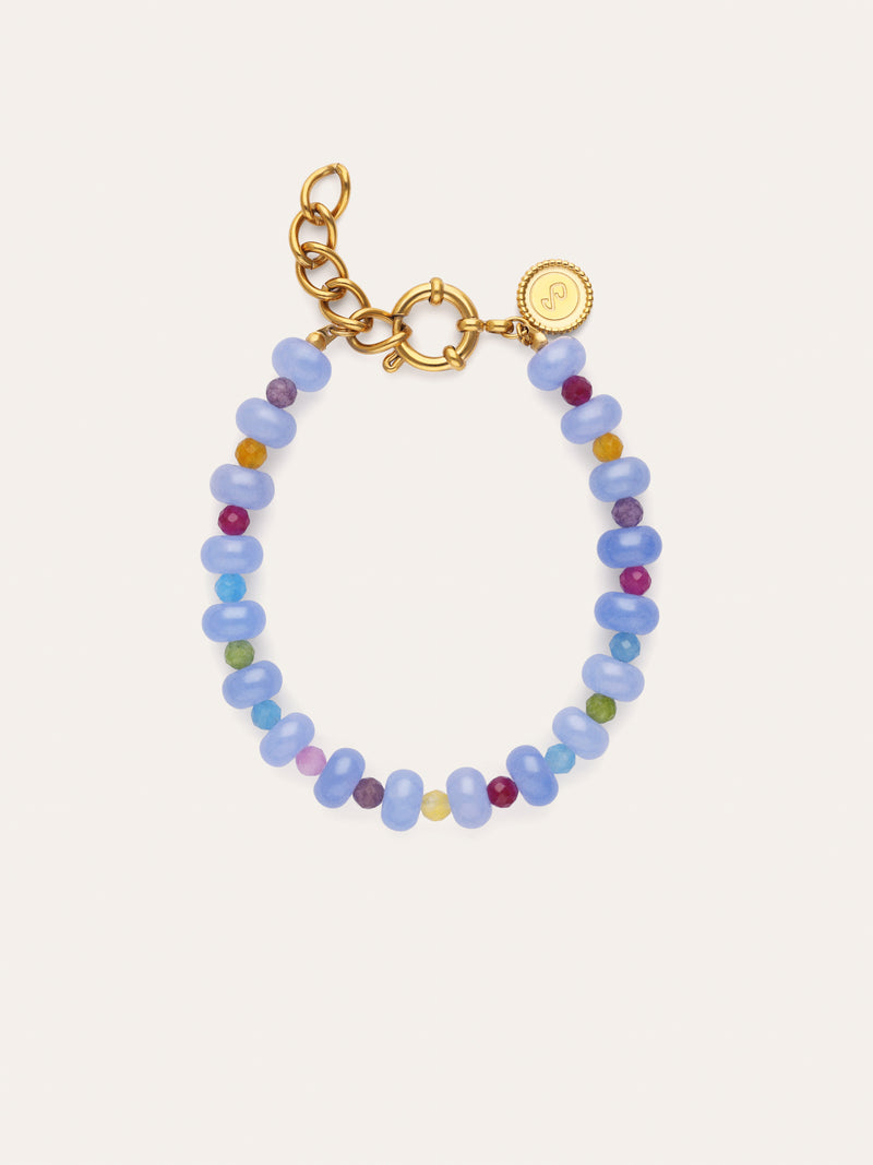 Pulsera Skycolor Stones Acero Baño Oro