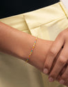 Pulsera Sweet Colors Acero Baño Oro