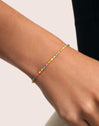 Pulsera Sweet Colors Acero Baño Oro