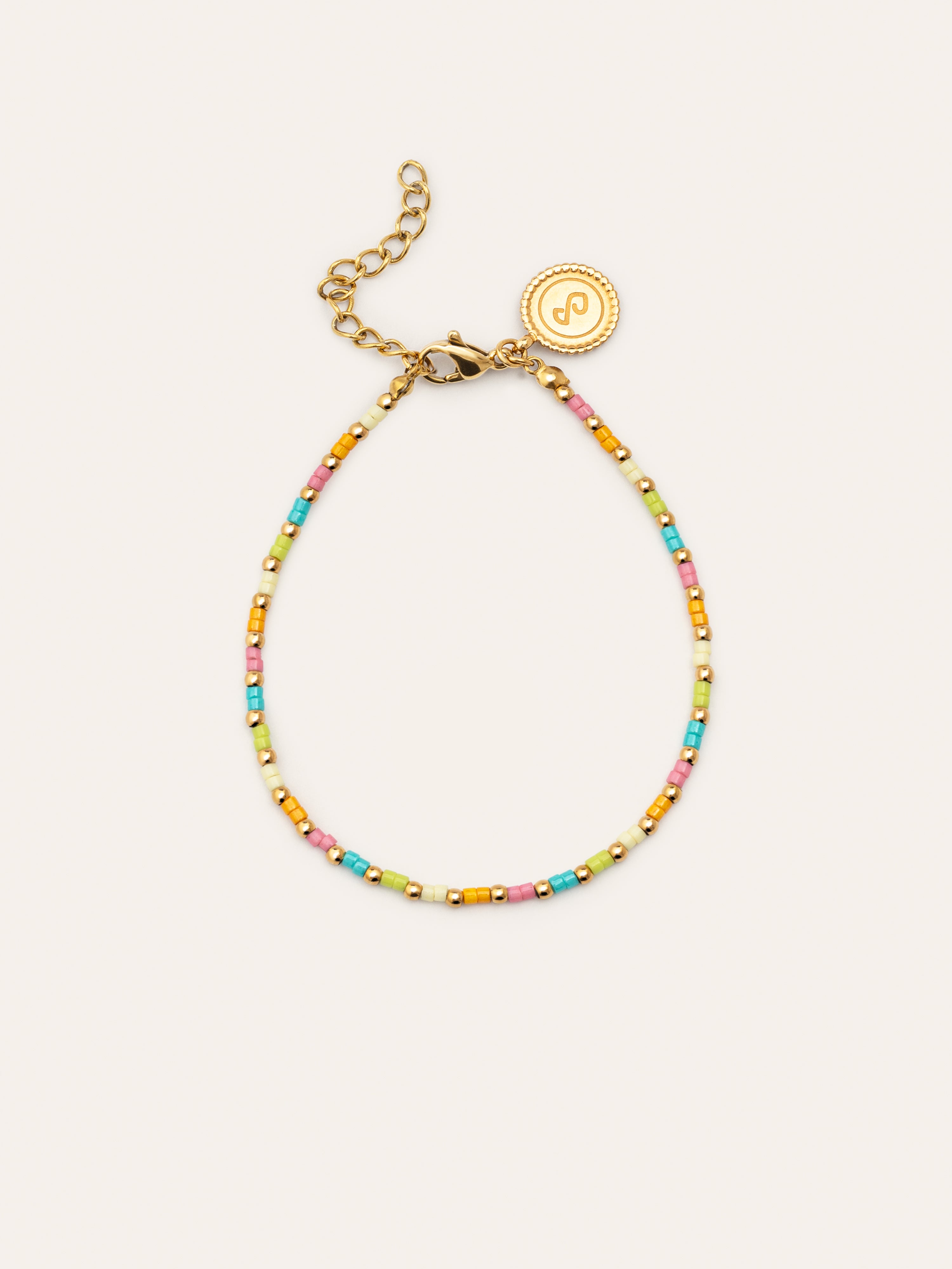 Pulsera Sweet Colors Acero Baño Oro