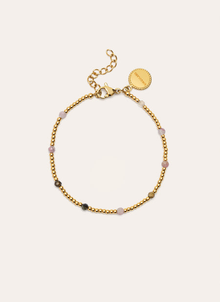 Pulseira Tourmaline Dream Aço Banho de Ouro