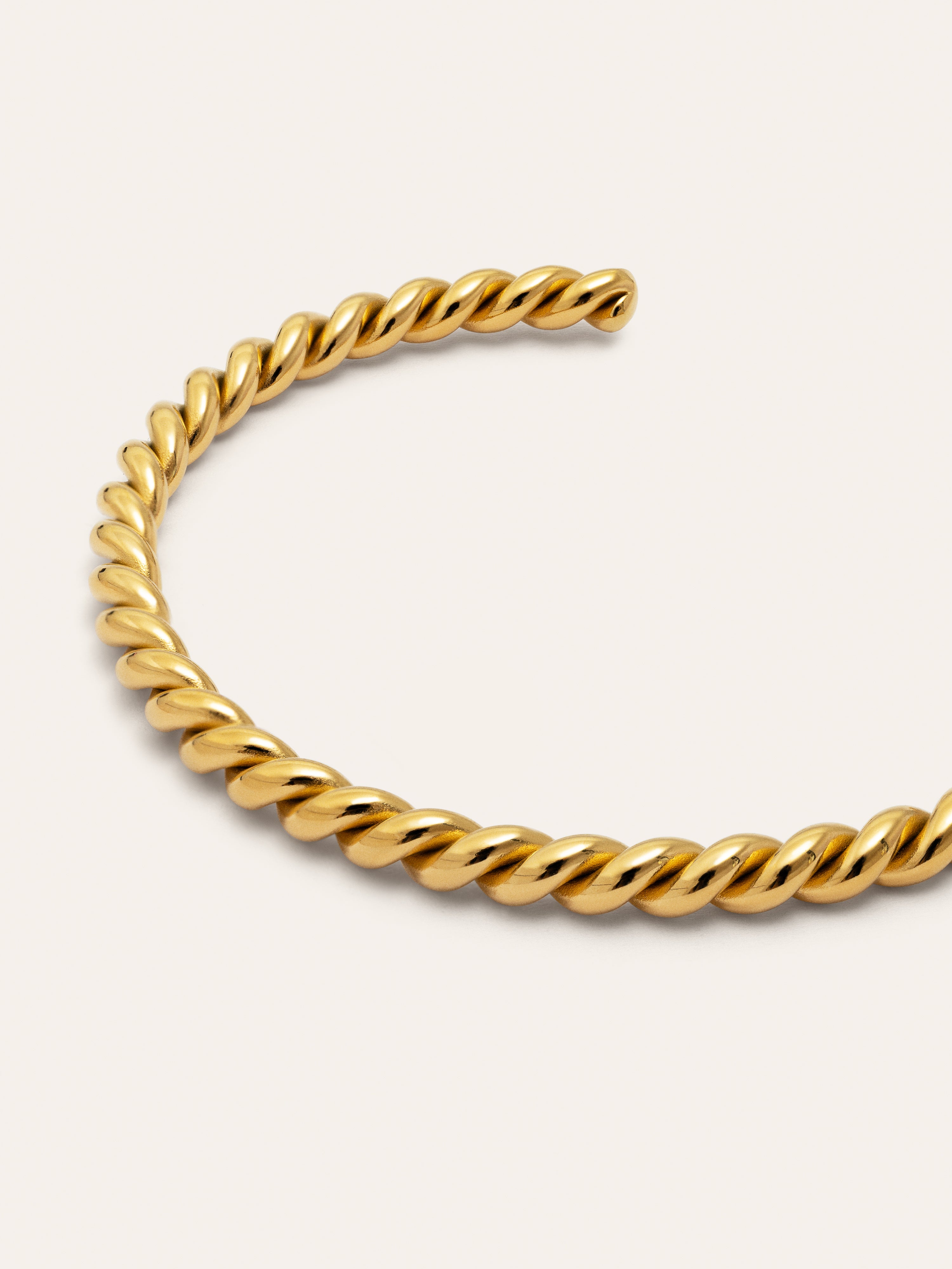 Brazalete Tressia Acero Baño Oro