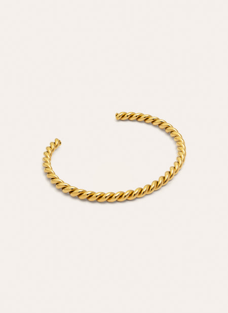 Brazalete Tressia Acero Baño Oro