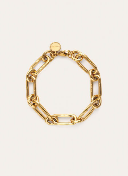 Pulseira Zambia Link Aço Banho Ouro
